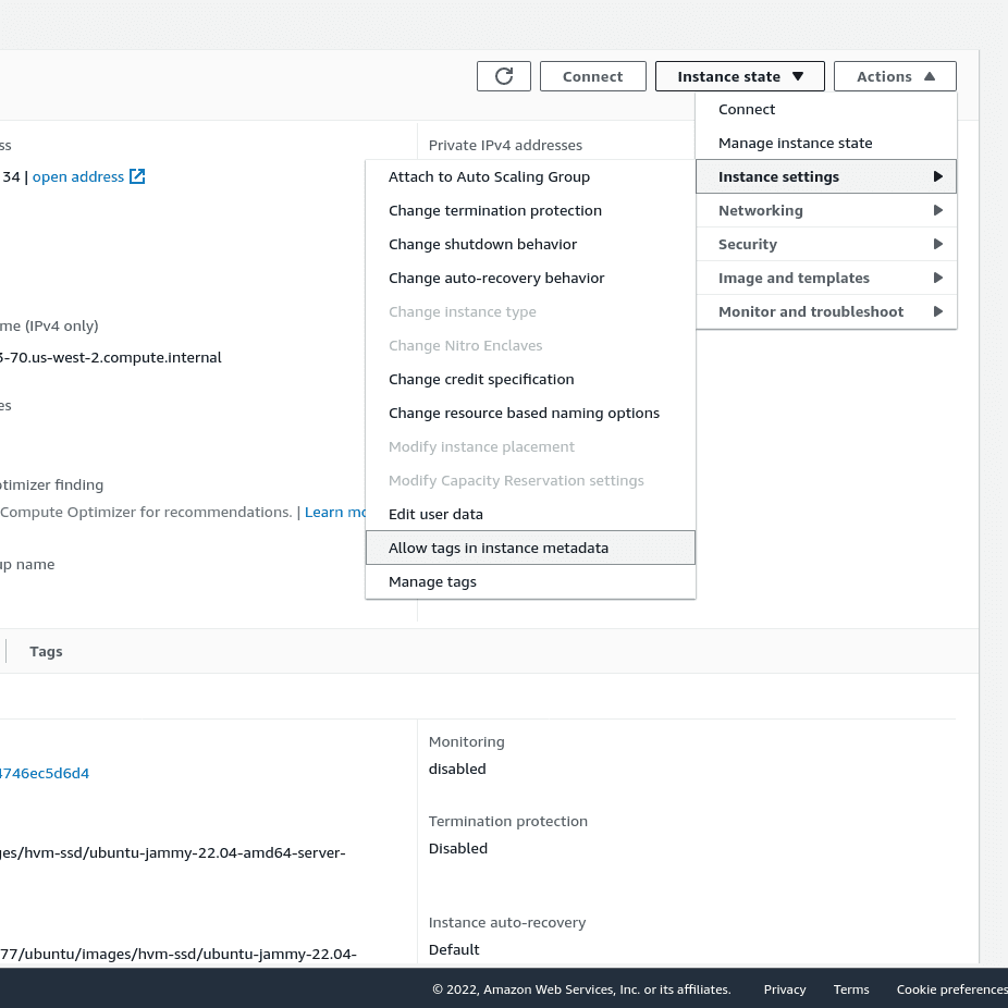 Instance Settings